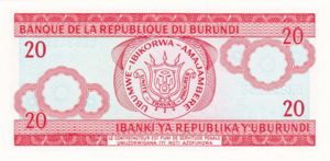 Burundi, 20 Franc, P27d v4