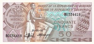 Burundi, 50 Franc, P28c v4