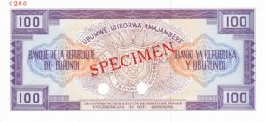 Burundi, 100 Franc, P29as