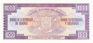 Burundi, 100 Franc, P29c v2