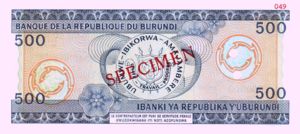 Burundi, 500 Franc, P30bs