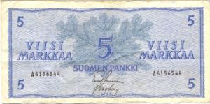 Finland, 5 Markka, P99a