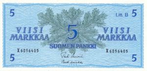 Finland, 5 Markka, P106A Sign.1
