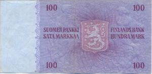 Finland, 100 Markka, P106a