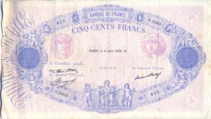 France, 500 Franc, P66m, 30-34