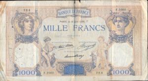 France, 1,000 Franc, P79c