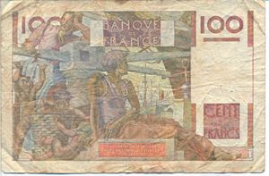 France, 100 Franc, P128e