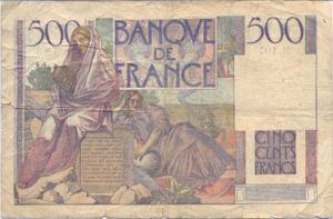 France, 500 Franc, P129b