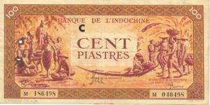 French Indochina, 100 Piastre, P73 C