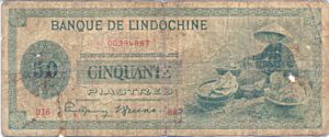 French Indochina, 50 Piastre, P77a