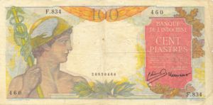 French Indochina, 100 Piastre, P82a