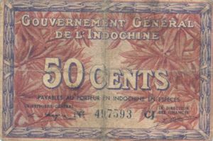 French Indochina, 50 Cent, P87d
