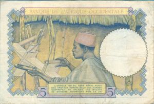 French West Africa, 5 Franc, P21