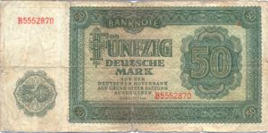 Germany - Democratic Republic, 50 Deutsche Mark, P14a