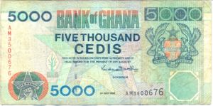 Ghana, 5,000 Cedi, P34c
