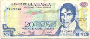 Guatemala, 20 Quetzal, P62d