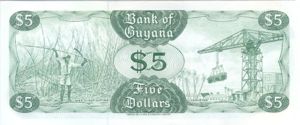 Guyana, 5 Dollar, P22f