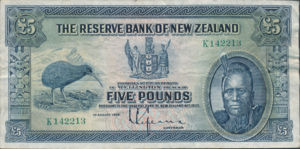 New Zealand, 5 Pound, P156, 156, Sale 105 lot 2357, Sale 99 lot 4185