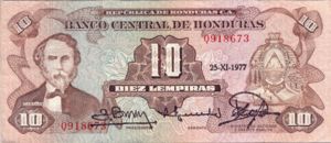 Honduras, 10 Lempira, P64a