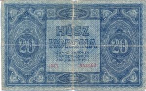 Hungary, 20 Korona, P38a