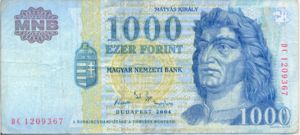Hungary, 1,000 Forint, P189c