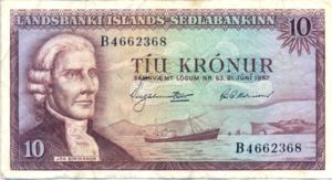 Iceland, 10 Krone, P38a