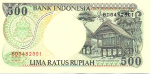 Indonesia, 500 Rupiah, P128g