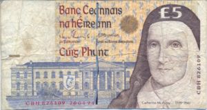 Ireland, Republic, 5 Pound, P75a