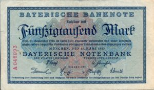 German States, 50,000 Mark, S927