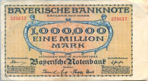 German States, 1,000,000 Mark, S929