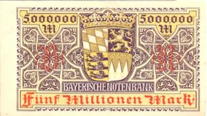 German States, 5,000,000 Mark, S932