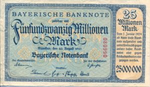 German States, 25,000,000 Mark, S933