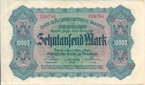 German States, 10,000 Mark, S958
