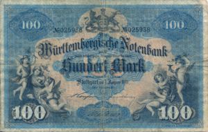 German States, 100 Mark, S979b