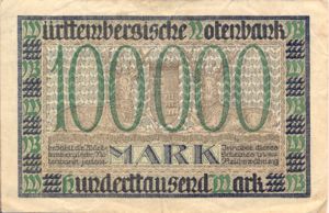 German States, 100,000 Mark, S985