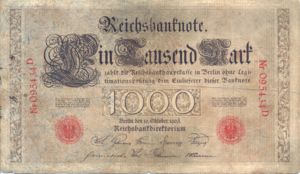 Germany, 1,000 Mark, P23
