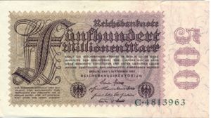 Germany, 500,000,000 Mark, P110a