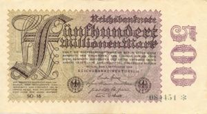 Germany, 500,000,000 Mark, P110f
