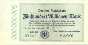 Germany, 500,000,000 Mark, S1019 RH-23