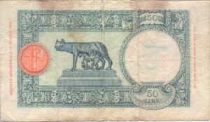 Italian East Africa, 50 Lira, P1b