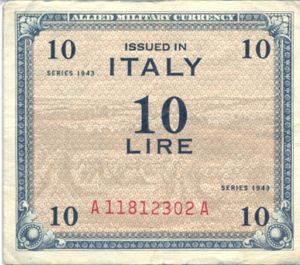 Italy, 10 Lira, M13a