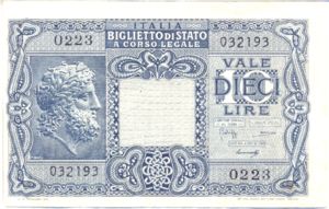 Italy, 10 Lira, P32b