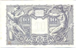 Italy, 10 Lira, P32b