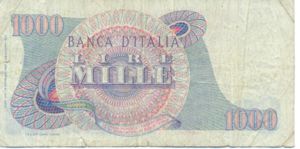 Italy, 1,000 Lira, P96b v2