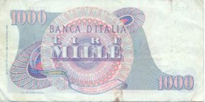 Italy, 1,000 Lira, P96c