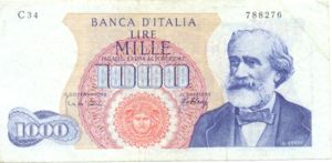 Italy, 1,000 Lira, P96d v1