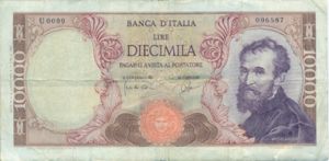 Italy, 10,000 Lira, P97a