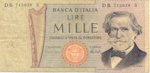 Italy, 1,000 Lira, P101c