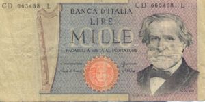 Italy, 1,000 Lira, P101g v2