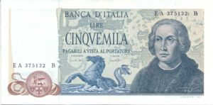 Italy, 5,000 Lira, P102a